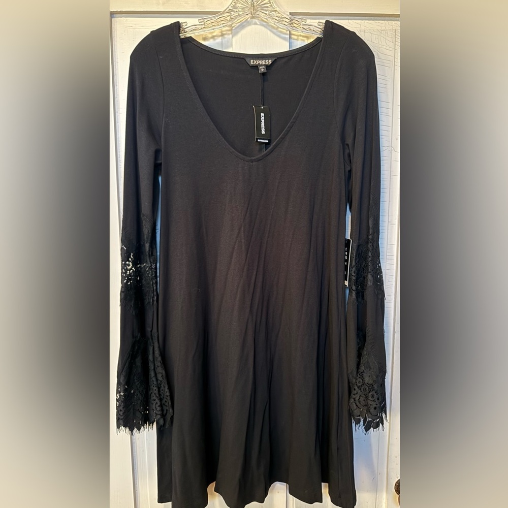 Express Black V-Neck Top